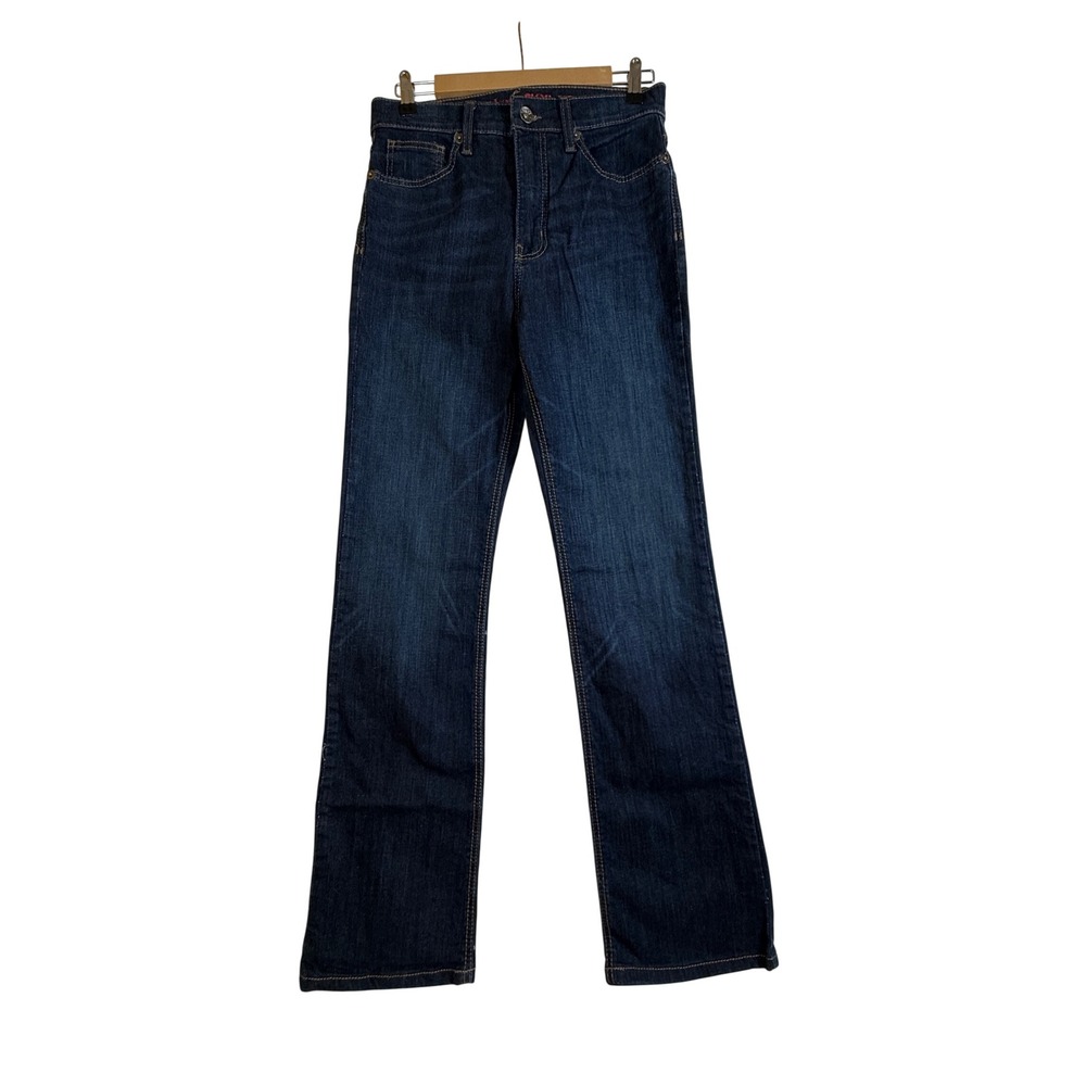 Cruel Denim Skylar High Rise Slim Straight Leg Jeans Dark Wash Blue Size 25